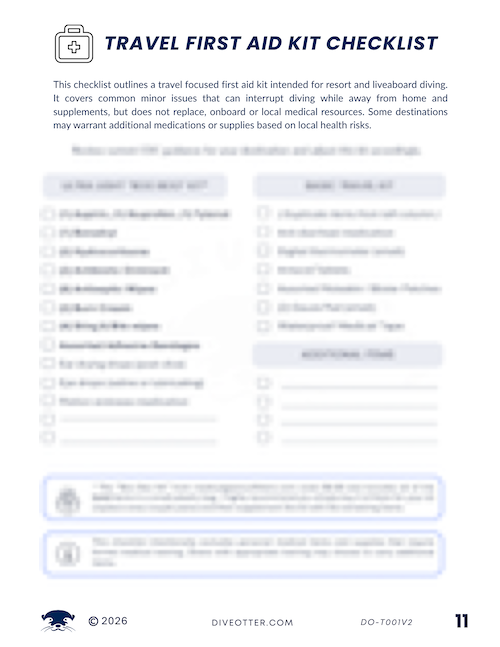 Travel First Aid Kit Checklist